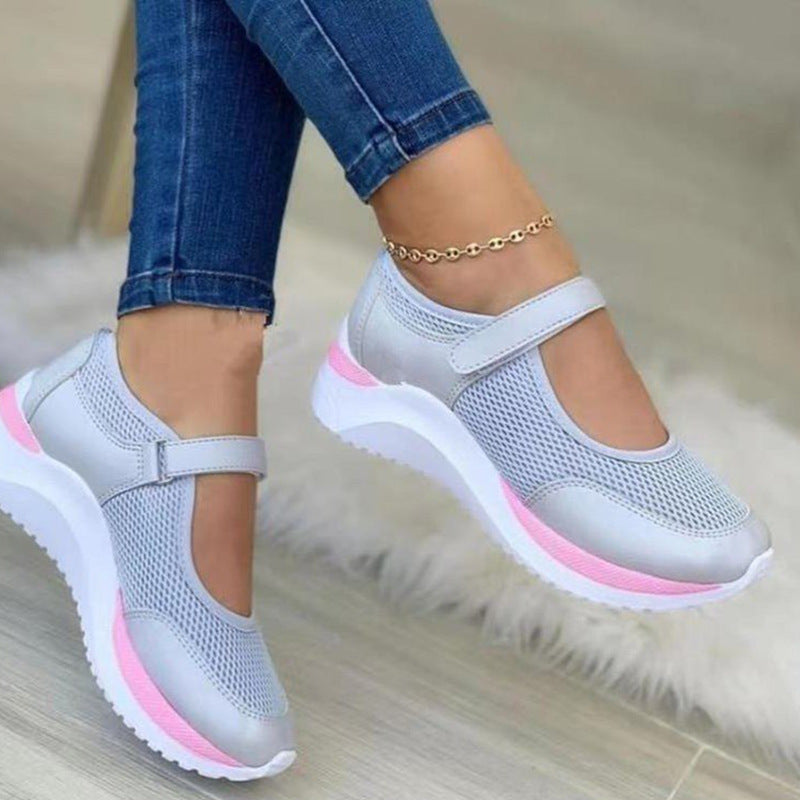 Women's round toe Velcro platform sandals by LadyShow.Store, featuring adjustable straps and chunky sole, on a neutral background.