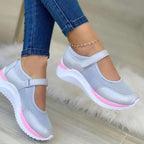 Women's round toe Velcro platform sandals by LadyShow.Store, featuring adjustable straps and chunky sole, on a neutral background.