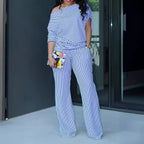 eprolo asymmetrical off-shoulder two-piece set with stylish tops featuring unique asymmetrical designs and off-shoulder style.