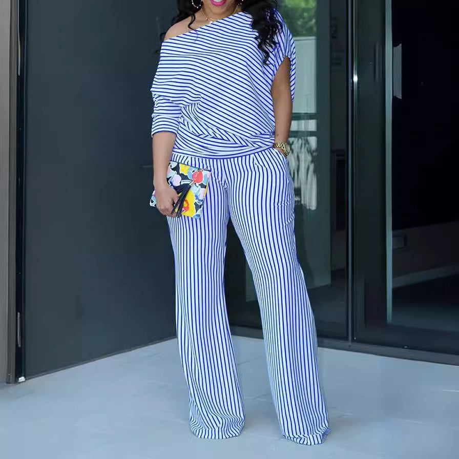eprolo asymmetrical off-shoulder two-piece set with stylish tops featuring unique asymmetrical designs and off-shoulder style.
