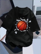 FitiqueFit 3D Football Streetwear T-Shirt featuring bold football graphics on a casual streetwear style shirt.