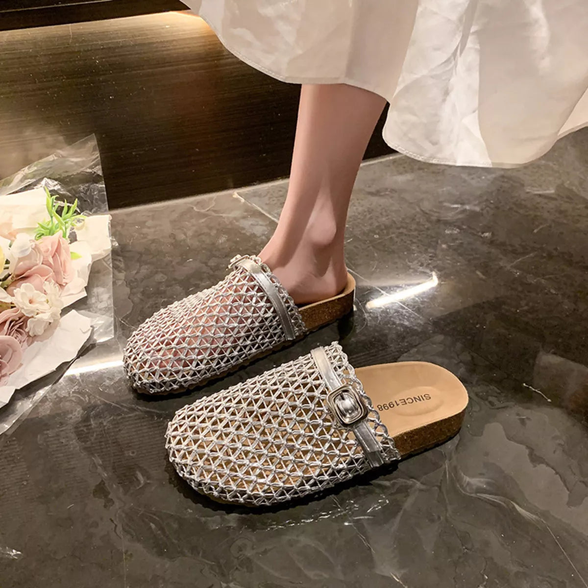 Trendsi breathable round toe sandals featuring open design and comfortable footbed, ideal for casual summer footwear.