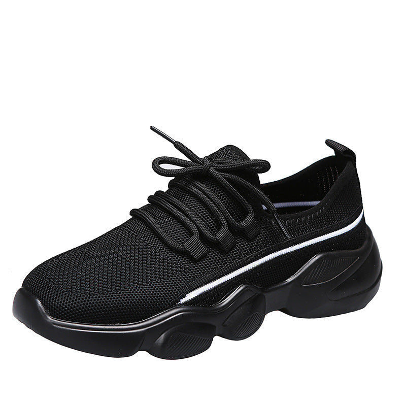 LadyShow.Store breathable woven mesh sneakers for running, featuring lightweight design and comfortable dad shoe style.