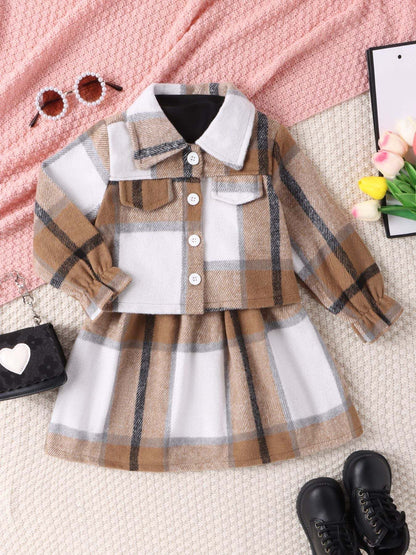 Turtleneck Plaid Dress Plaid Jacket Two-piece SetDiscover the perfect balance of fashion and comfort with our Turtleneck Plaid Dress Plaid Jacket Two-piece Set. Made from high-quality polyester, the unique plaid pa2 piece setPlush Fashions ShopPlush Fashion Shop