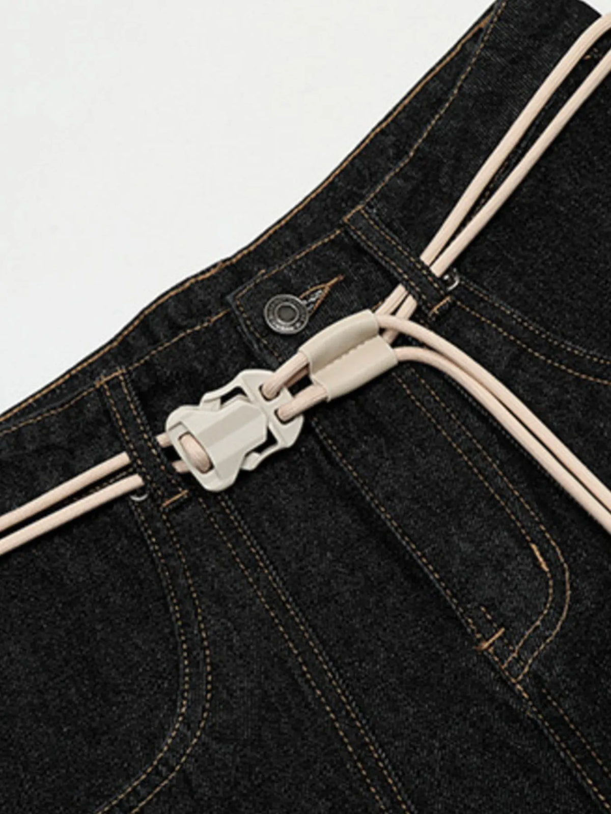 Men's high-waisted wide-leg jeans from Plush Fashion Hub, showing the relaxed fit and classic denim style.