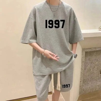 Oversized Loose Waffle Casual Jogging Suit for Men