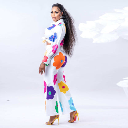 Women's Fashion Color Printed Two-piece Pant SetElevate your style with our Women's Fashion Color Printed Two-piece Pant Set! Make a statement with our vibrant color printed shirt and suit, crafted from high-quali2 piece setPlush Fashions ShopPlush Fashion Shop