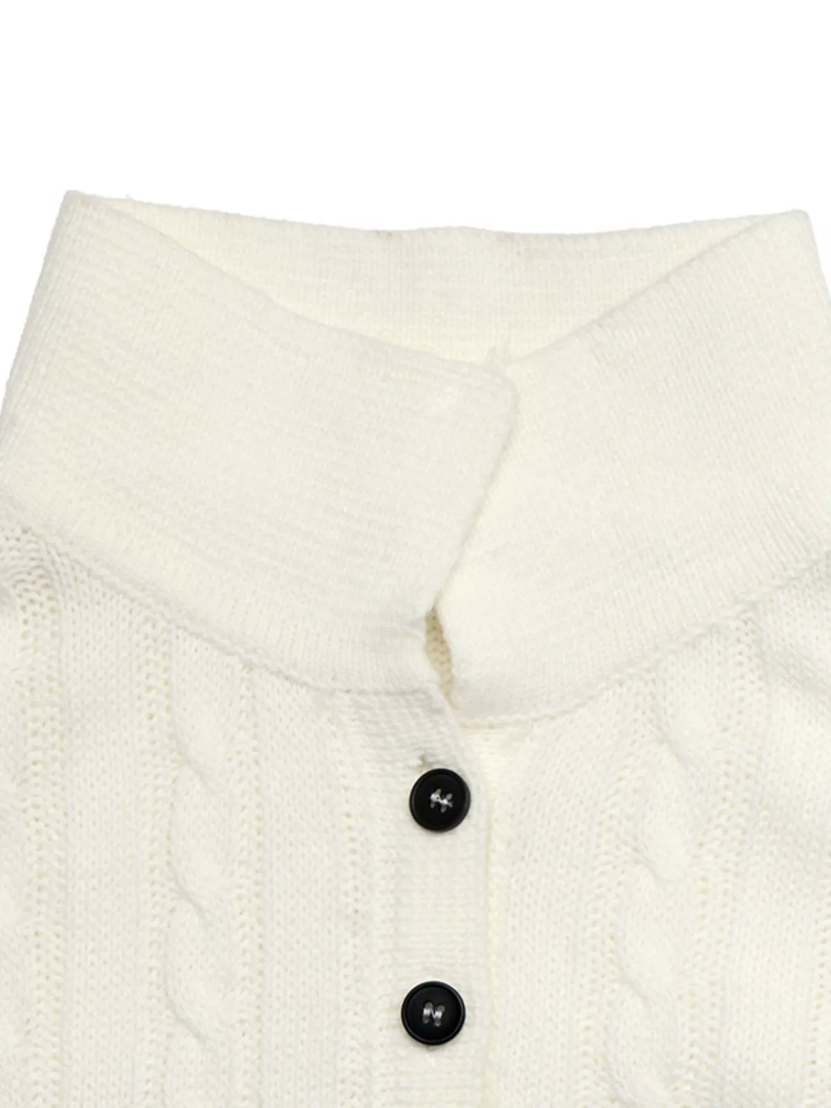 Cable knit long sleeve sweater by Plush Fashion Hub, featuring a cozy, textured design perfect for casual wear.