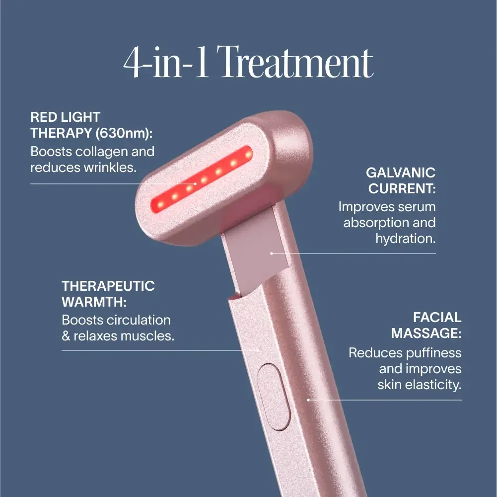 4-in-1 Red Light Therapy Wand & Activating Serum Kit - Plush Fashion Hub