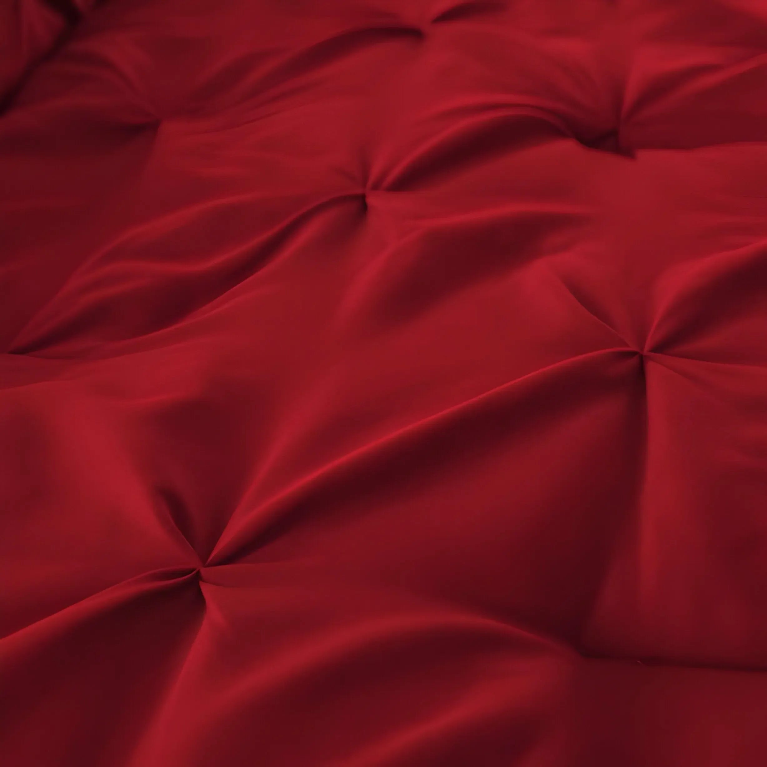 400TC Cotton Pintuck Sateen Solid Duvet Cover Set - Plush Fashion Hub