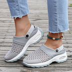 LadyShow.Store women's breathable light air cushion sandals with one pedal design for spring and summer daily wear.