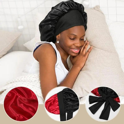 Women's Double Layered Silk Bonnet Hair Care Sleeping Hat with ElasticExperience ultimate hair protection and comfort while you sleep with the AWAYTR Double Layered Satin Night Caps for Women. Our satin sleep cap comes with a wide, sofhead scarfPlush Fashions ShopPlush Fashion Shop