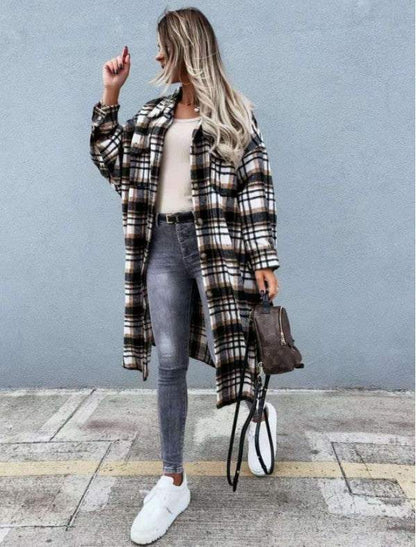 New Style Lengthened Plaid Shirt Women's ClothingExperience style and comfort with our New Style Lengthened Plaid Shirt! Made from 30%-50% cotton, this shirt features a classic check pattern and long sleeves for a ShirtPlush Fashions ShopPlush Fashion Shop