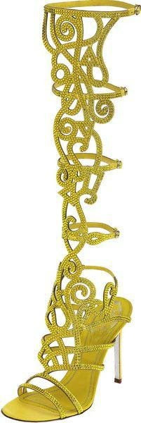 Embellished Suede Laser-Cut Roman Sandals