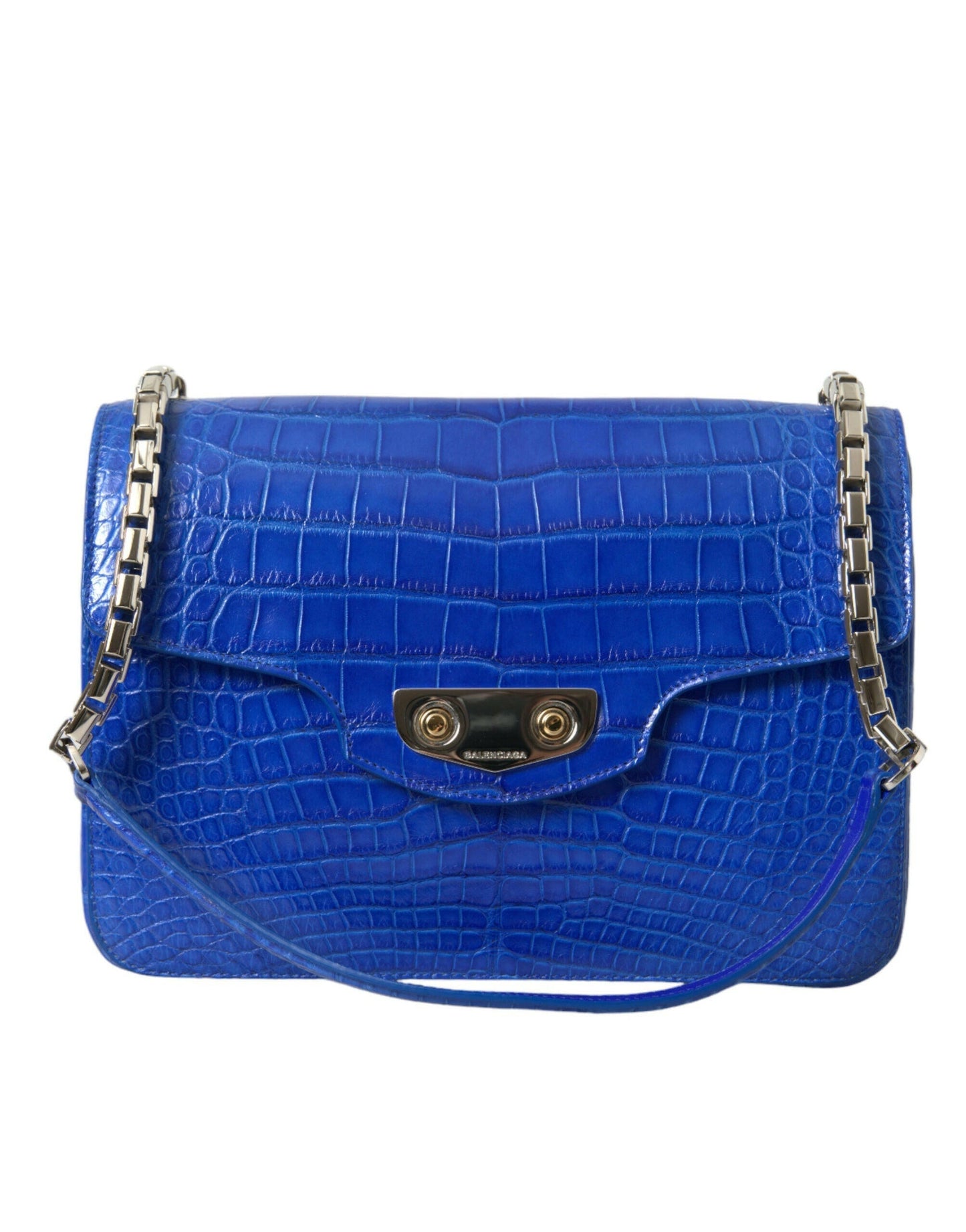 Balenciaga Blue Exotic Leather Neo Classic Small Shoulder Bag MaraFormigone