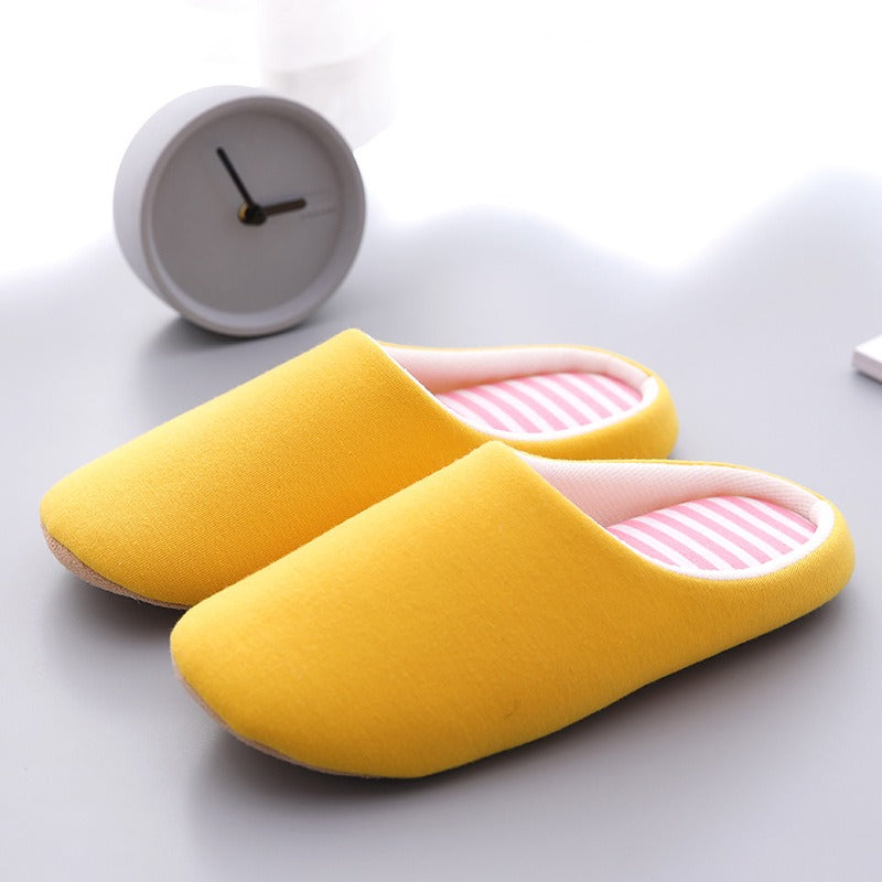 Soft cotton indoor slippers by Plush Fashion Hub featuring a minimalist design, ideal for comfortable home wear.