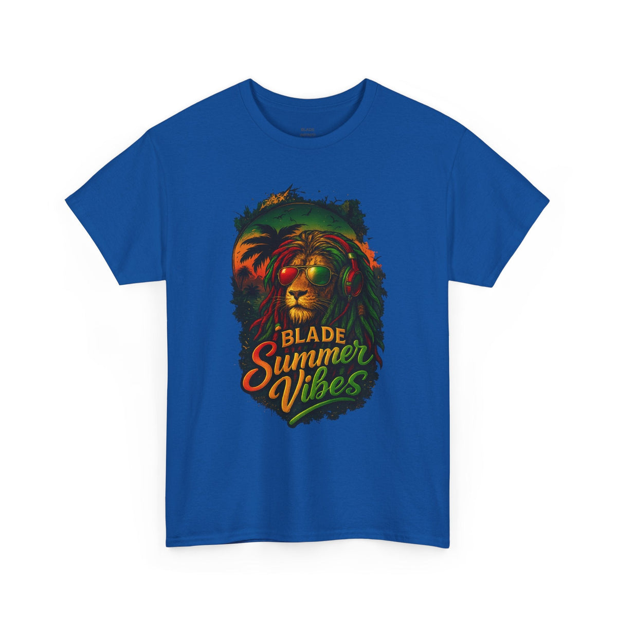 Colorful Rasta Lion T-Shirt featuring a vibrant lion graphic, made by Printify, casual unisex graphic tee for reggae and street style.