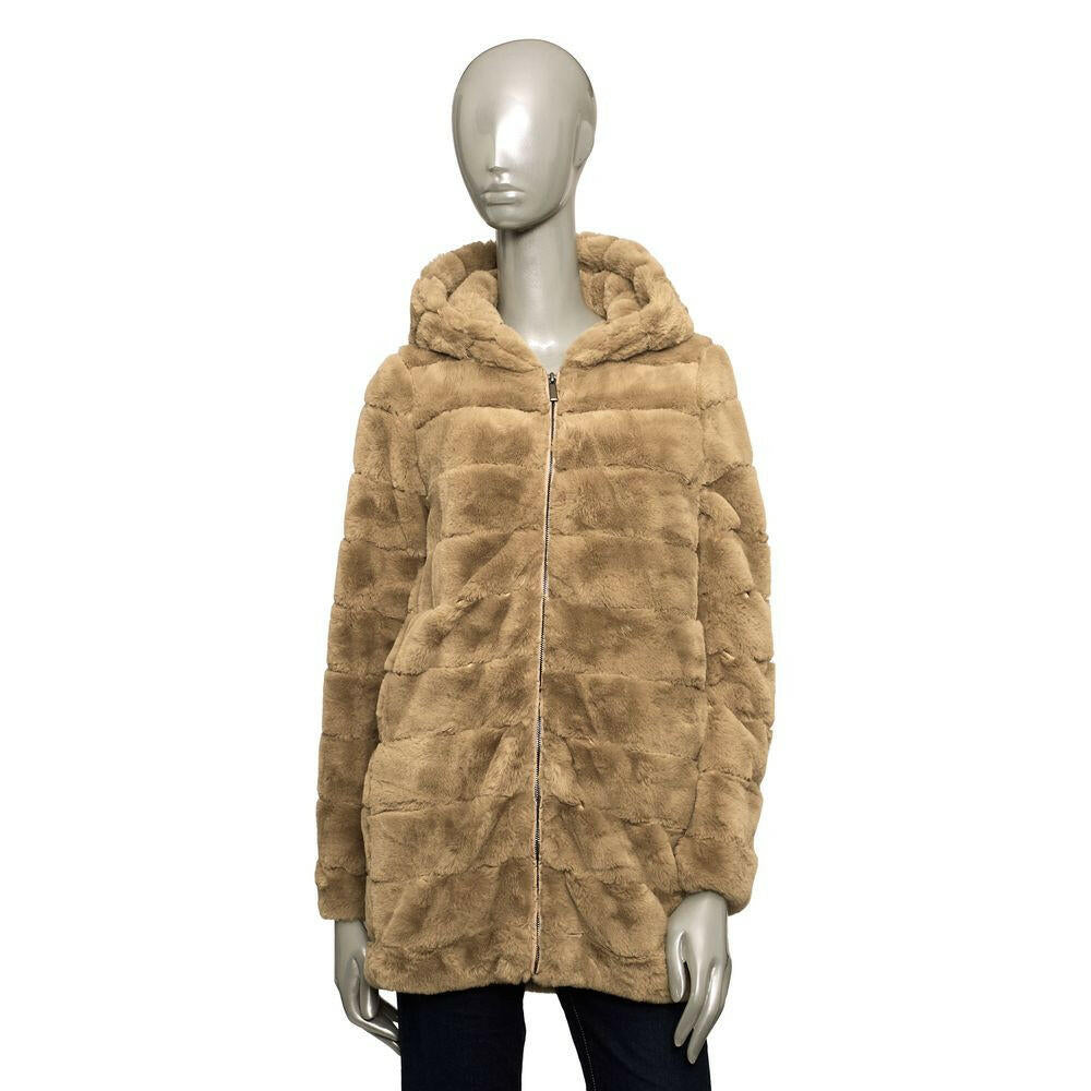 Baldinini Trend Beige Polyester Women Coat MaraFormigone