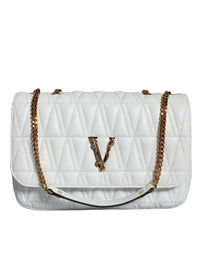 Versace White Mini Nappa Leather Crossbody Shoulder Bag MaraFormigone