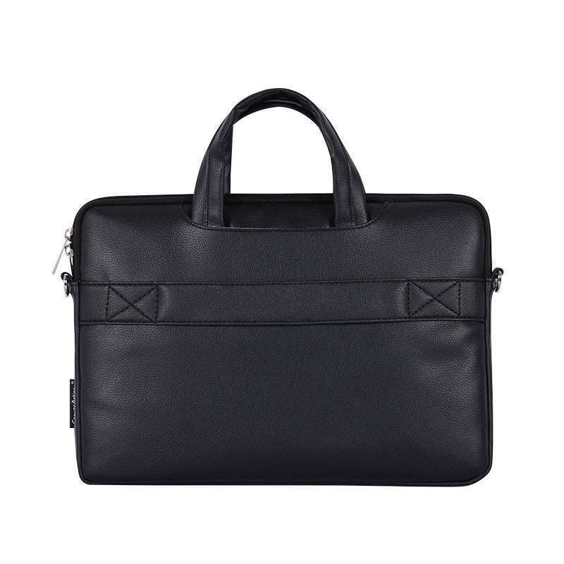 Pi-Mart briefcase laptop bag with protective sleeve, durable case for carrying and safeguarding laptops.