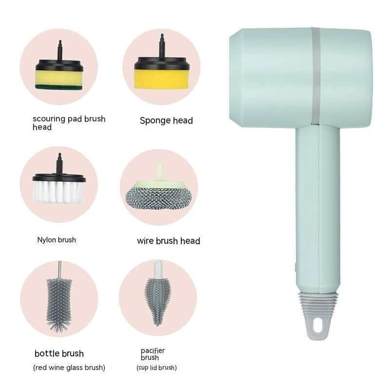 Electric Cleaning Dishwashing Brush Automatic Wireless USB RechargeablEfficiently clean any surface with our high-quality electric cleaning brush! Its powerful scrubber removes dust, dirt, and even charred traces with ease. The automatCleaning brushPlush Fashions ShopPlush Fashion Shop