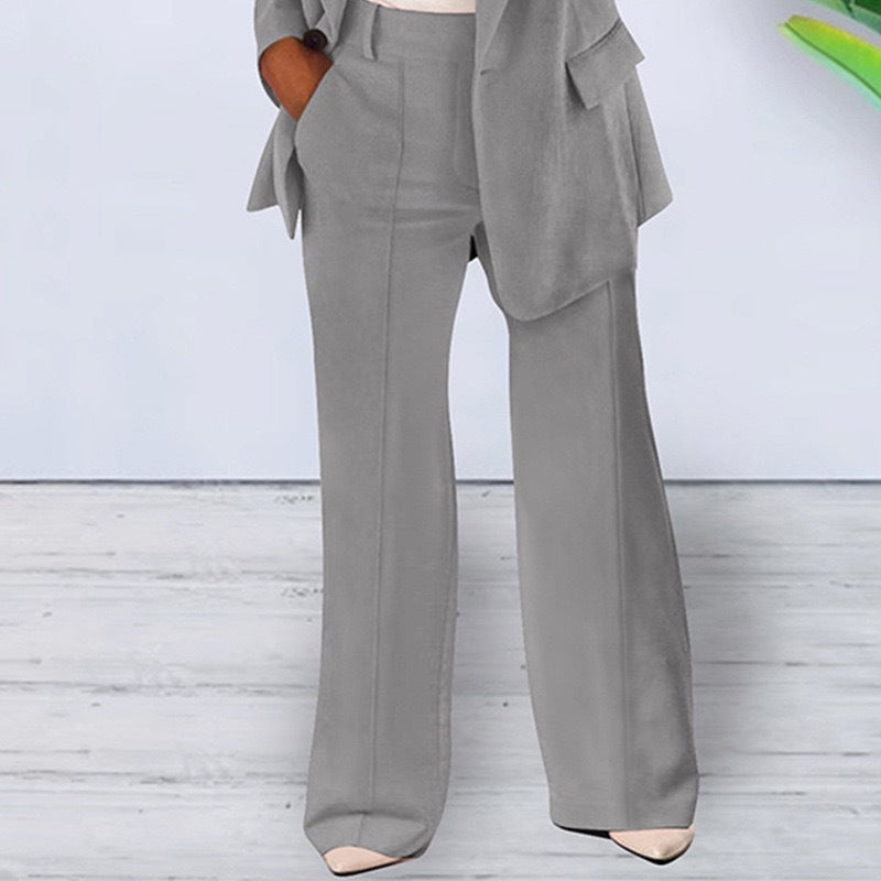 Sophisticated Notched Collar Slim Fit Blazer