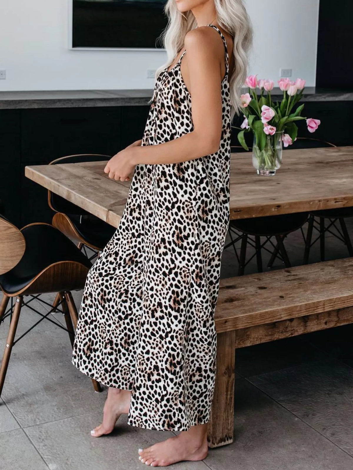 Plus size tie-dye wide-leg jumpsuit by Plush Fashion Hub featuring vibrant colors and a relaxed fit, full length and stylish design.