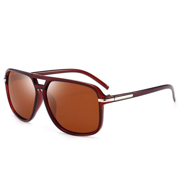Plush Fashion Hub oversized polarized mirror sunglasses for men, driving goggles with reflective lenses and eye protection.