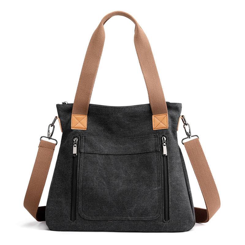 Women Large-capacity Canvas Casual Shoulder BagsBe stylish and organized with our Women's Large-capacity Canvas Casual Shoulder Bags. Made with soft canvas fabric, this bag is perfect for business or casual outingHandbagsPlush Fashions ShopPlush Fashion Shop