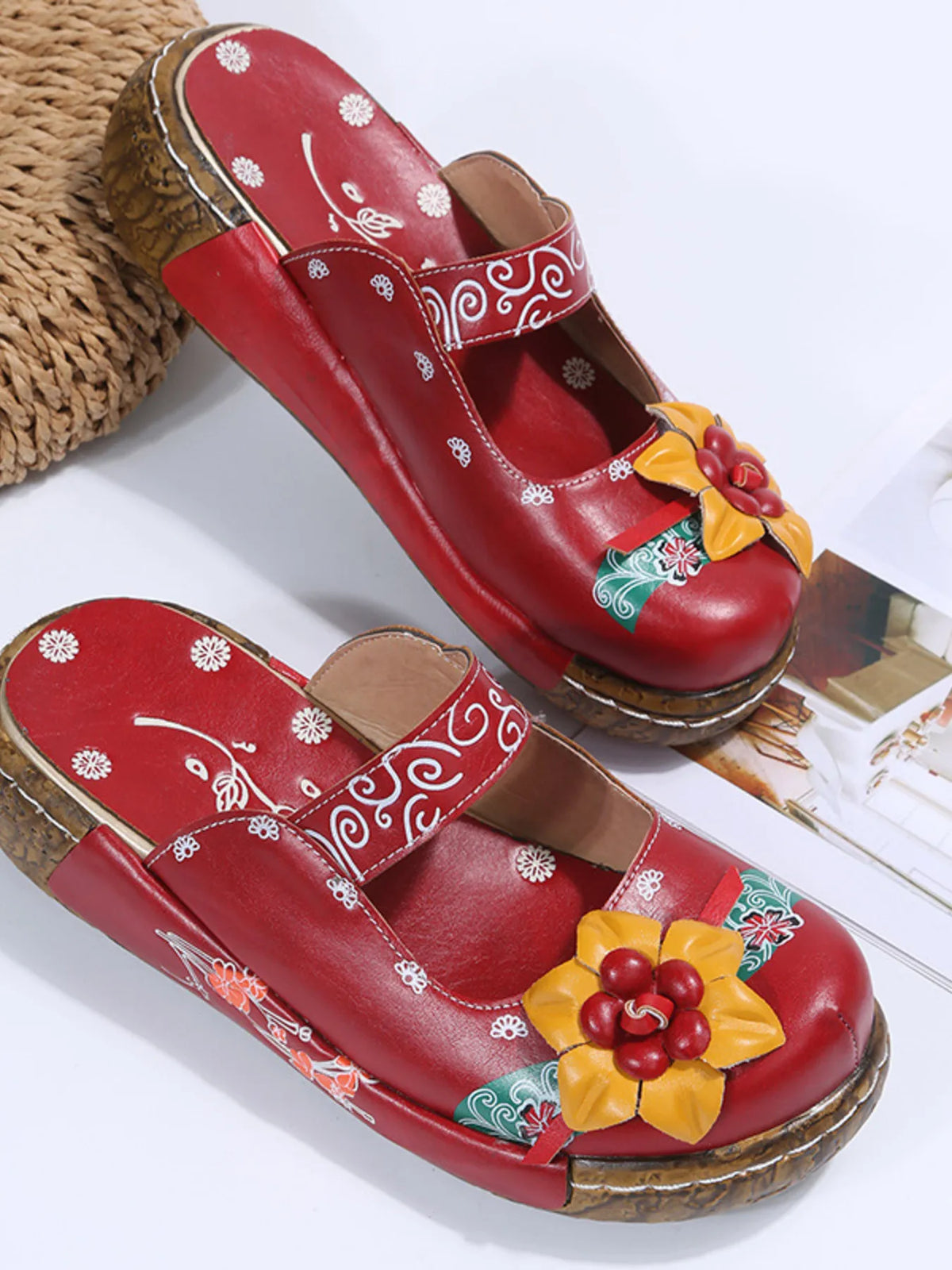 Trendsi flower round toe sandals with floral embellishments and open-toe design, stylish summer footwear for women.