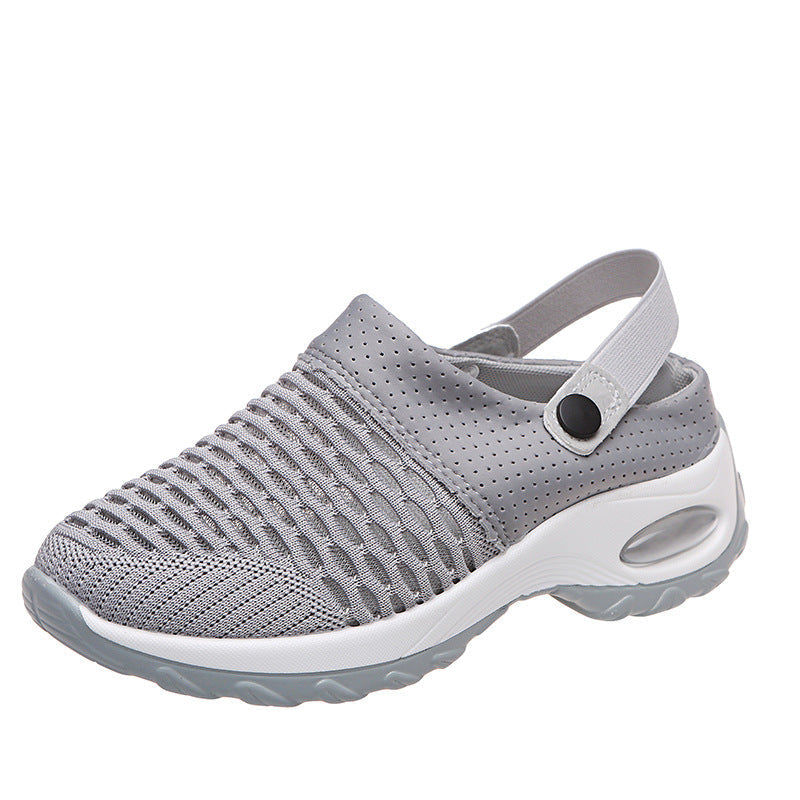 Breathable LadyShow.Store women's spring and summer daily one pedal half drag light air cushion sandals showing open toe design