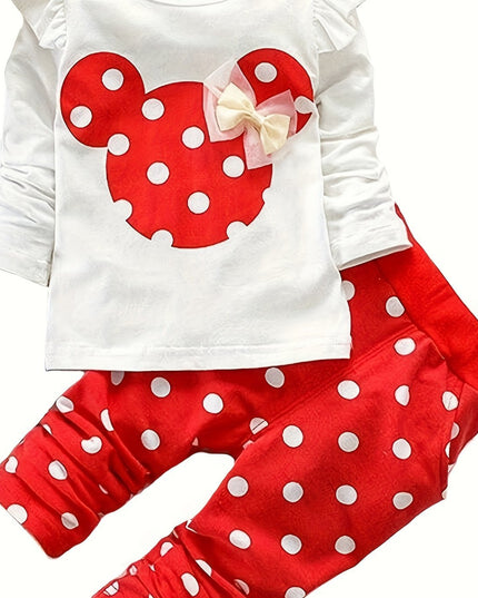 Baby Girl  2 Pieces Long Sleeved Cute Toddler Infant Tops and Pants Set - Plush Fashion Shop #