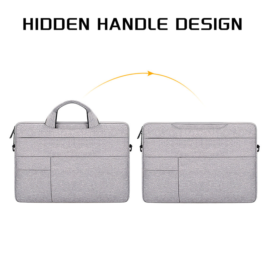 Pi-Mart laptop bag for 13-15.6 inch laptops, stylish carrying case with shoulder strap, ideal for business, school, or leisure use.