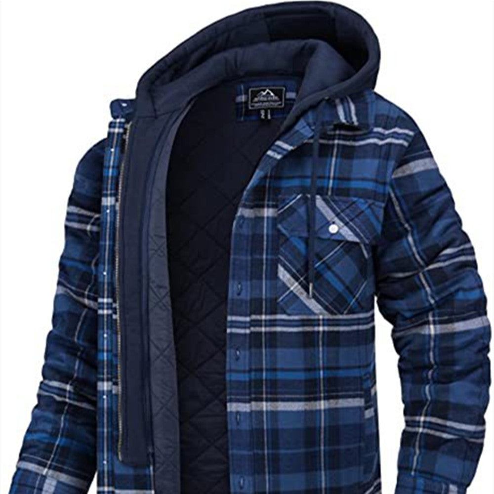 Men's Thick Padded Long Sleeves Loose PlaidStay stylish and cozy in our Men's Thick Padded Long Sleeves Loose Plaid cardigan! The loose fit and single-breasted placket provide ultimate comfort. Made with 100%Men's jacketPlush Fashions ShopPlush Fashion Shop