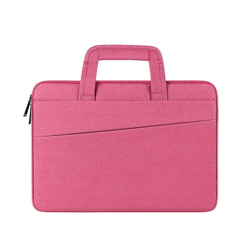 Pi-Mart laptop briefcase with padded compartments, black leather exterior, and sturdy handle for business and travel use.