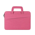 Pi-Mart laptop briefcase with padded compartments, black leather exterior, and sturdy handle for business and travel use.