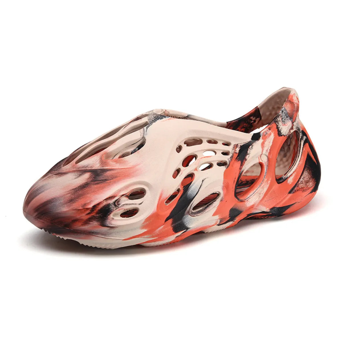 Plush Fashion Hub hollow-out flat sandals with open toe design, stylish footwear for casual wear, featuring cut-out details.