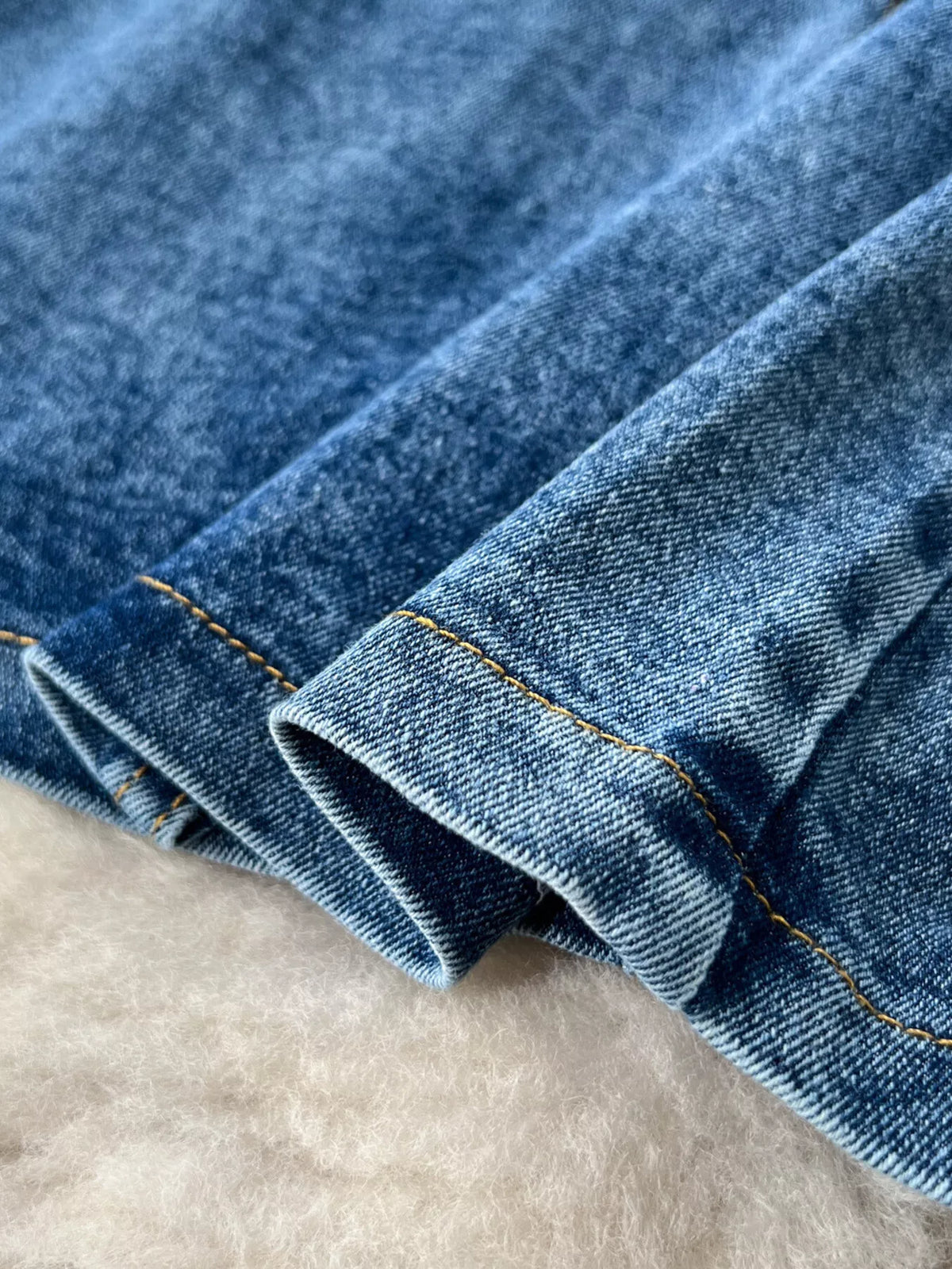Frayed denim patchwork top and slit maxi skirt set by Plush Fashion Hub, featuring distressed details and casual stylish design.