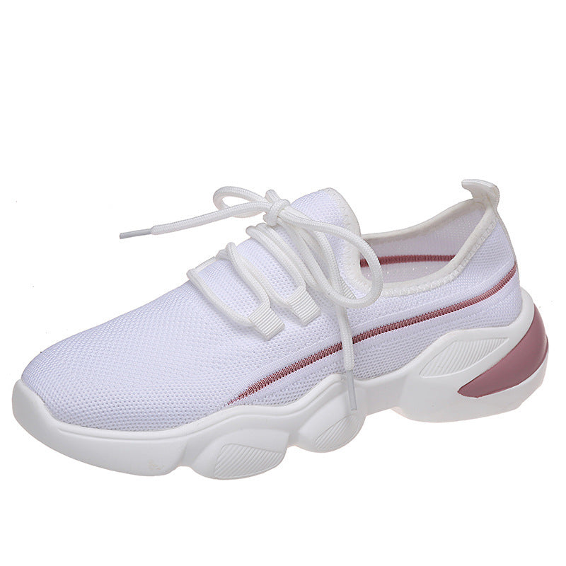 LadyShow.Store breathable flying woven mesh sneakers for men, featuring a comfortable running and casual dad shoe design.