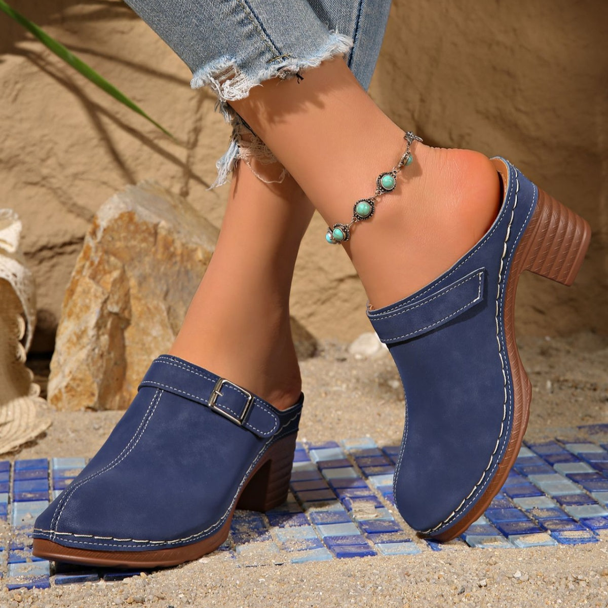 Women’s round toe platform slip-on comfort shoes by Plush Fashion Hub, lightweight daily footwear with a sleek design.