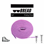Pink elastic shoelace by Bread, showing a close-up of the stretchy, colorful laces designed for comfortable, secure fit.