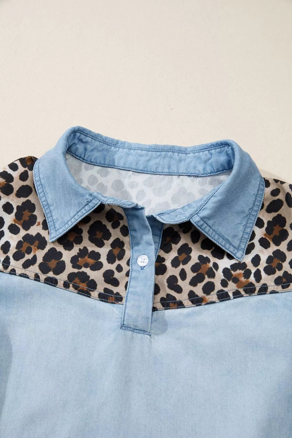 Leopard print panel short sleeve dress from Plush Fashion Hub, featuring a stylish design and comfortable fit.