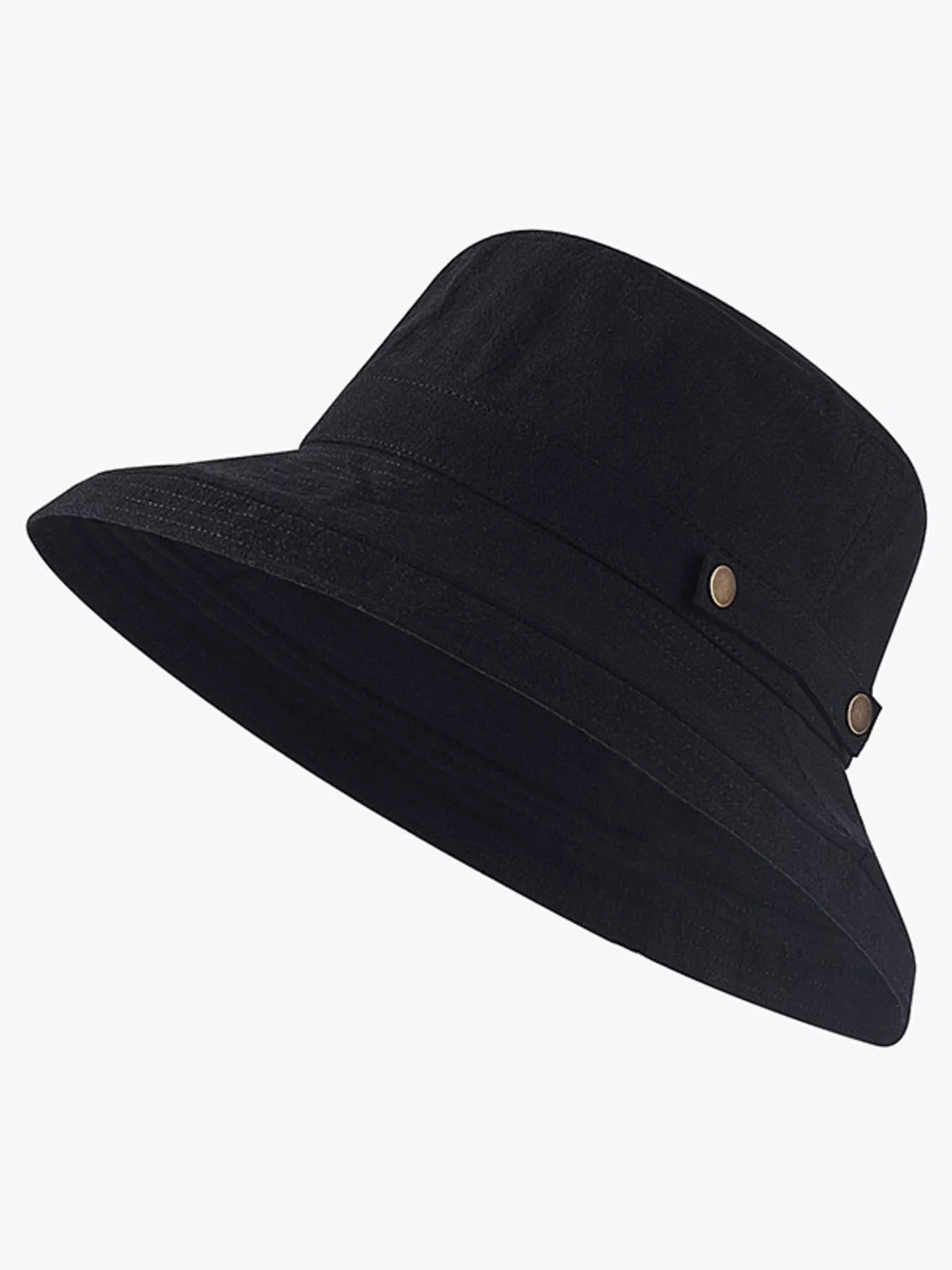 Close-up of a plush cotton wide brim sun hat with breathable fabric, perfect for summer beach accessories.
