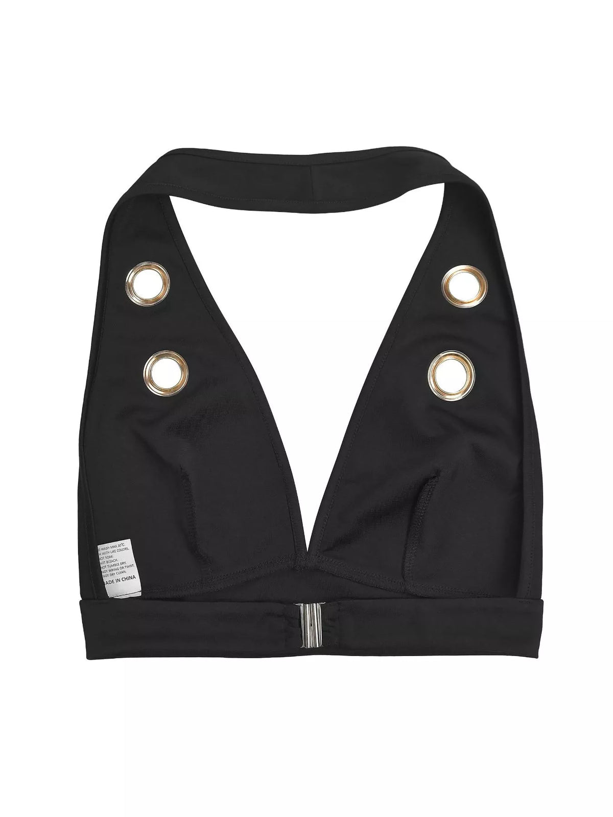 Trendsi eyelet crop top and wide-leg pants set, stylish matching clothing with eyelet details and relaxed fit.