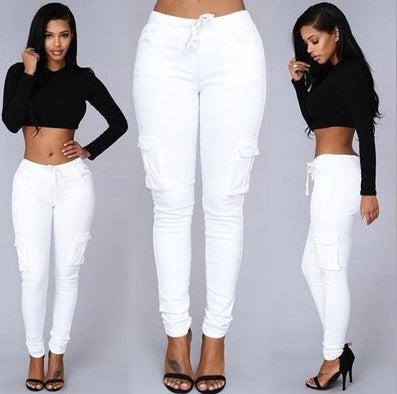 Women's multi-bag casual pantsElevate your style with our Women's multi-bag casual pants! Made of high-quality cotton, these fitted trousers feature a comfortable middle-waisted design and a stylPantsPlush Fashions ShopPlush Fashion Shop