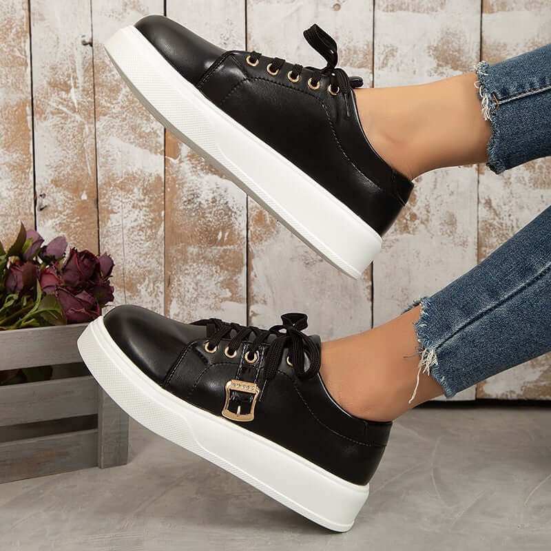 Plush Leather SneakersStep out in style and comfort with our Plush Leather Sneakers lace-up flat shoes! Crafted with a lightweight platform and round toe design, these shoes not only provsneakersPlush Fashions ShopPlush Fashion Shop