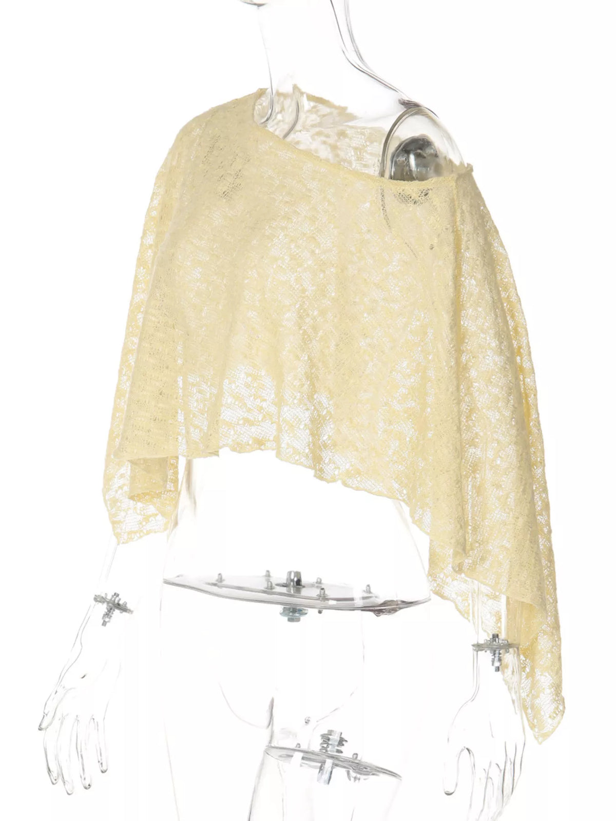 Long sleeve one-shoulder cover-up by Plush Fashion Hub, lightweight fabric with elegant drape for beach or swimwear cover-up.