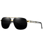 Black polarized driving sunglasses for men by Plush Fashion Hub, stylish designer eyewear with UV protection and sleek frame design.