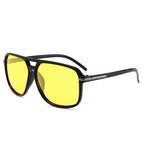 Oversized men's polarized mirror sunglasses with driving goggles style, offering UV protection and a bold fashion statement.