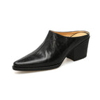 Elena Retro Sheepskin Heeled Sandals